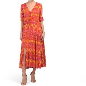 Abel the Label Floral Summer Lovin 3-tier Prairie Maxi Dress Anthropologie